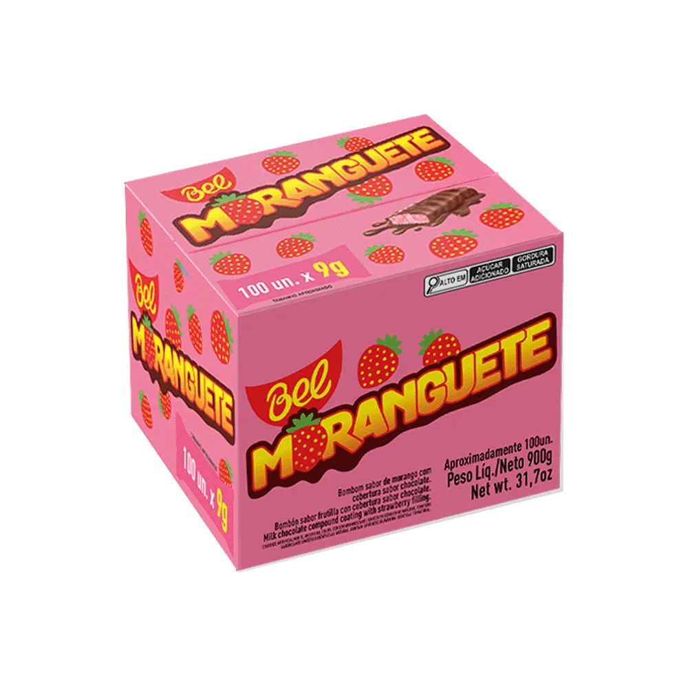 MORANGUETE 9G C/100-CHOCOLATES