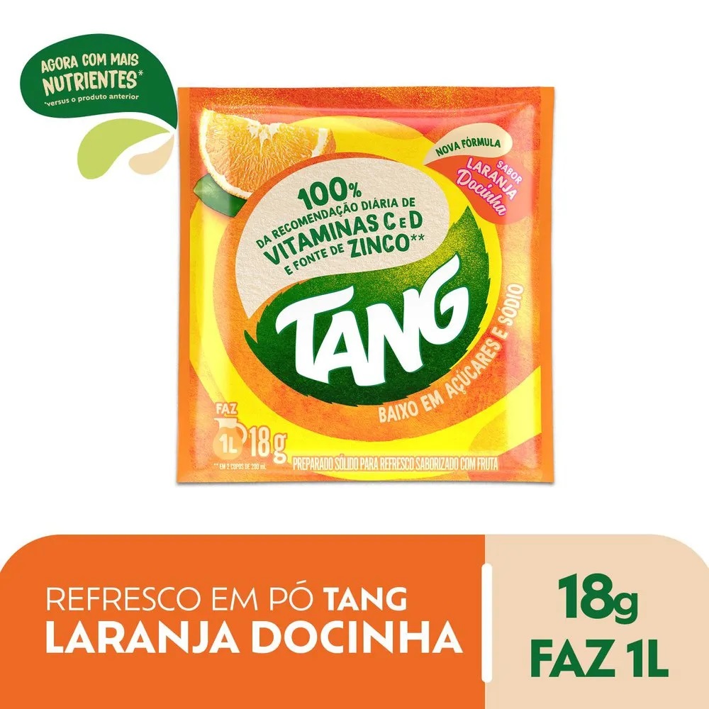 SUCO TANG LARANJA DOCINHA 18G C/18 BEBIDAS