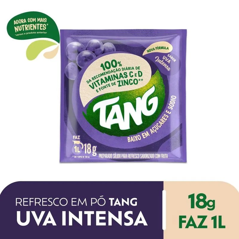 SUCO TANG UVA INTENSA 18G C/18 BEBIDAS
