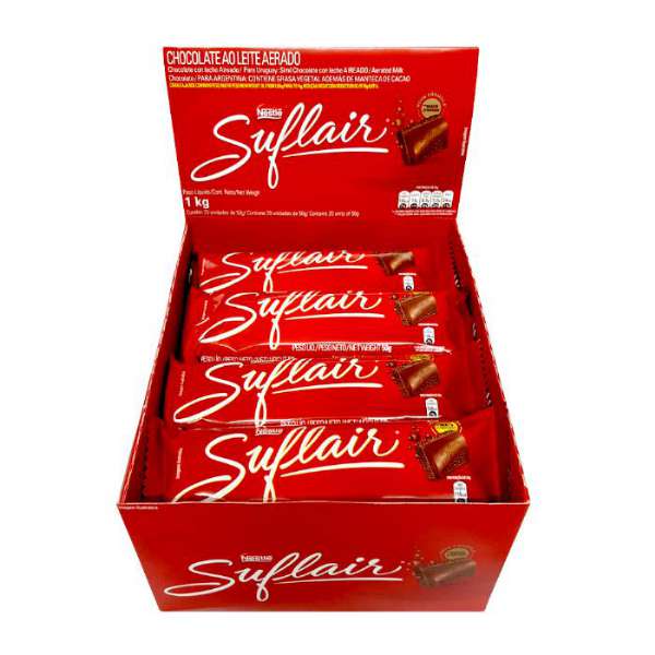 CHOCOLATE SUFLAIR AO LEITE C/ 20 UN. CHOCOLATES
