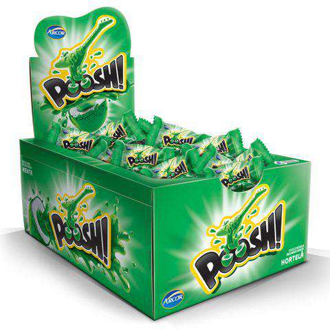 CHICLE POOSH HORTELA C/ 40 UNID. CHICLETES