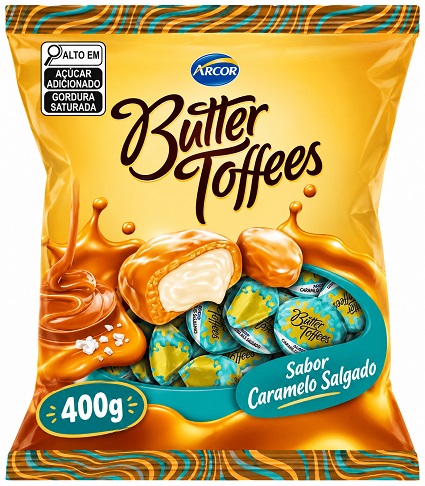 BALA BUTTER TOFFEE CARAMELO SALGADO 400G BALAS