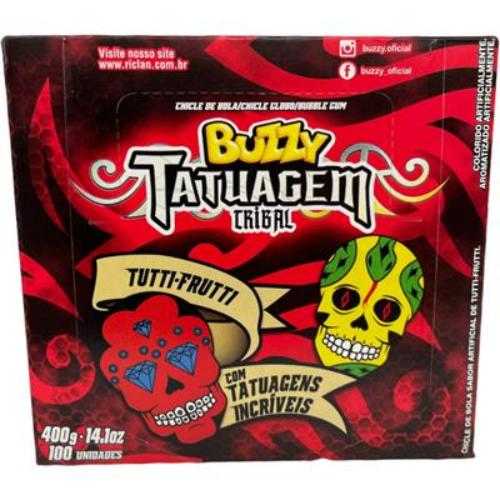 CHICLETE BUZZY TRIBAL TUTTI FRUTTI 360G CHICLETES