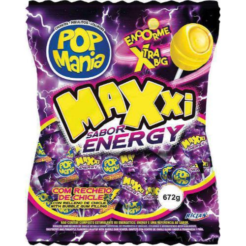PIRULITO POP MANIA MAXXI ENERGY C/24 PIRULITOS