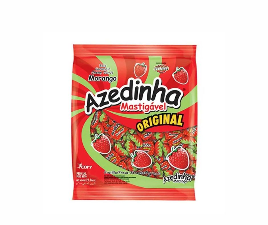 BALA ICEKISS MASTIGAVEL AZEDINHA MORANGO 500G BALAS
