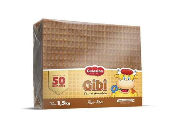 DOCE GULOSINA 1,5KG GIBI C/ 50 UNID. DOCE DE AMENDOIM GIBI DOCES