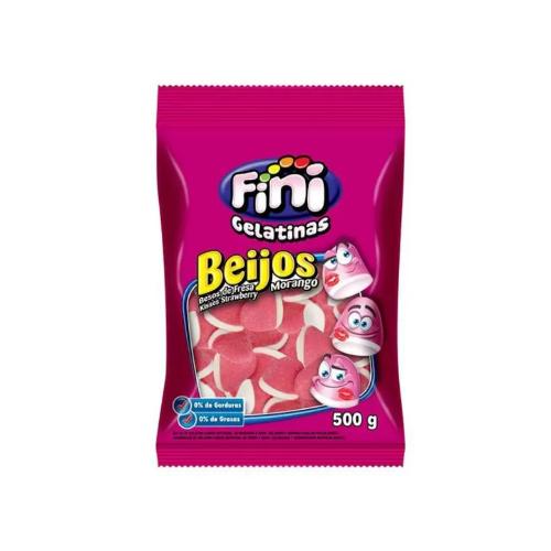 FINI 500G BEIJOS MORANGO FINO BEIJOS MORANGO BEIJINHO FESTA DOCES CHICLETES