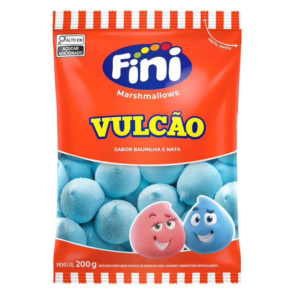 MARSHMALLOW FINI 200G VULCAO AZUL MARSHMALLOWS