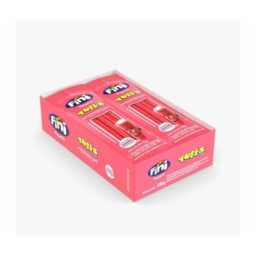 FINI TUBES 15G C/12 MORANGO DOCE CHICLETES