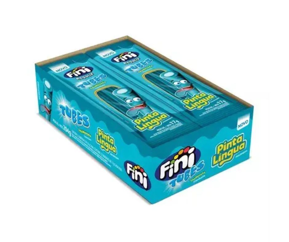 FINI TUBES 15G C/12 FRAMBOESA CHICLETES