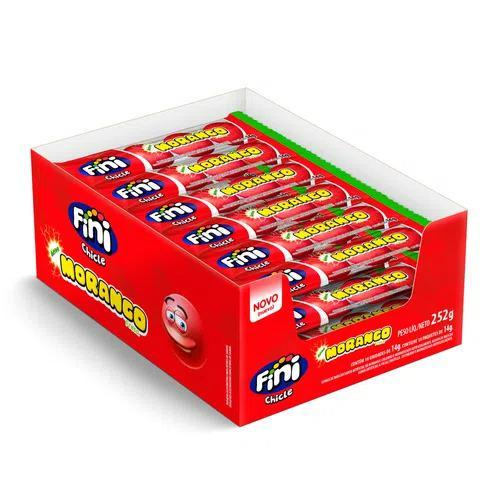 FINI CHICLE 18X14G MORANGO-CHICLETES